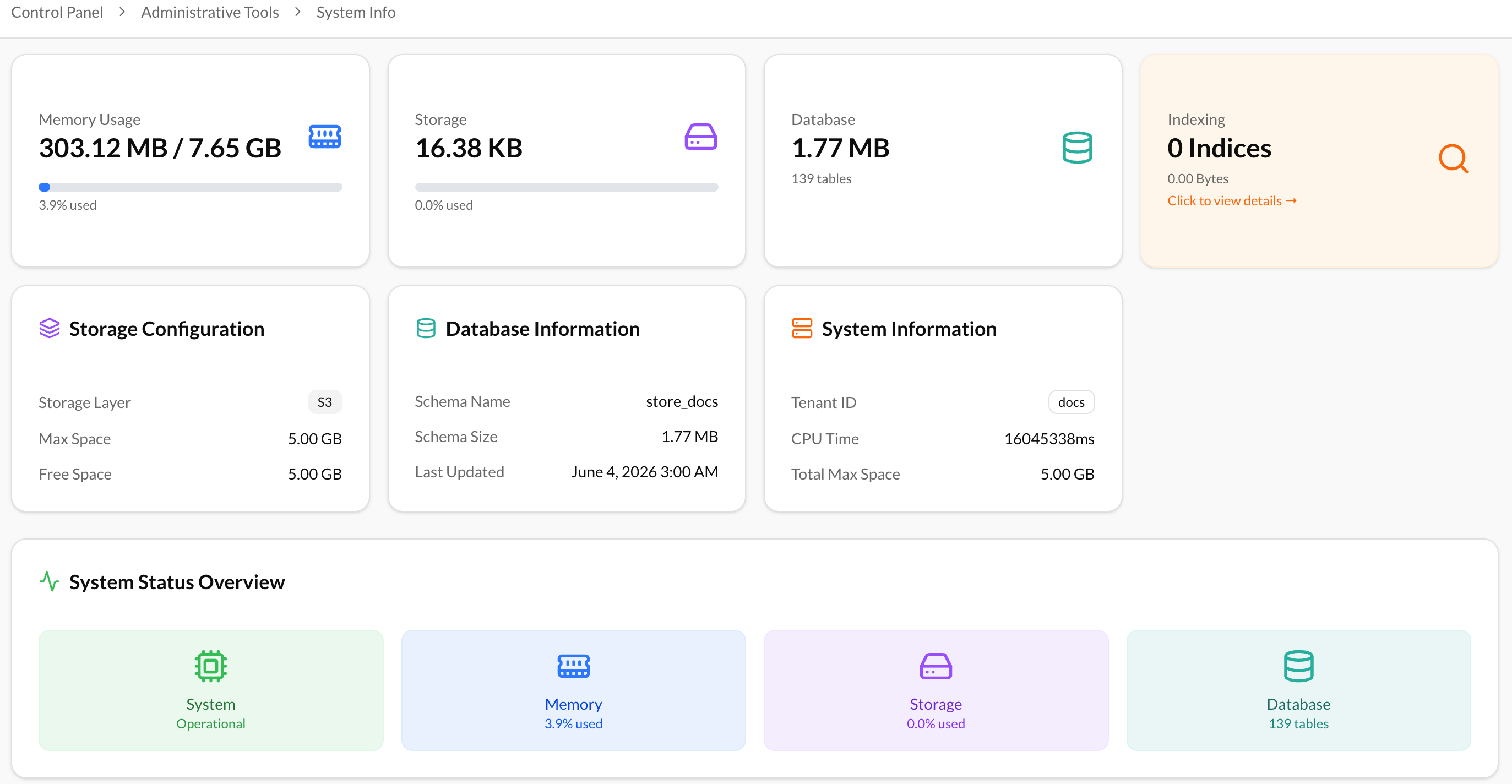 Ststem Info