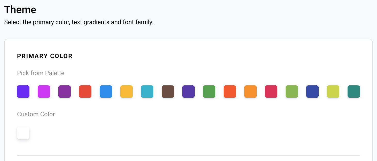 Select Primary Color